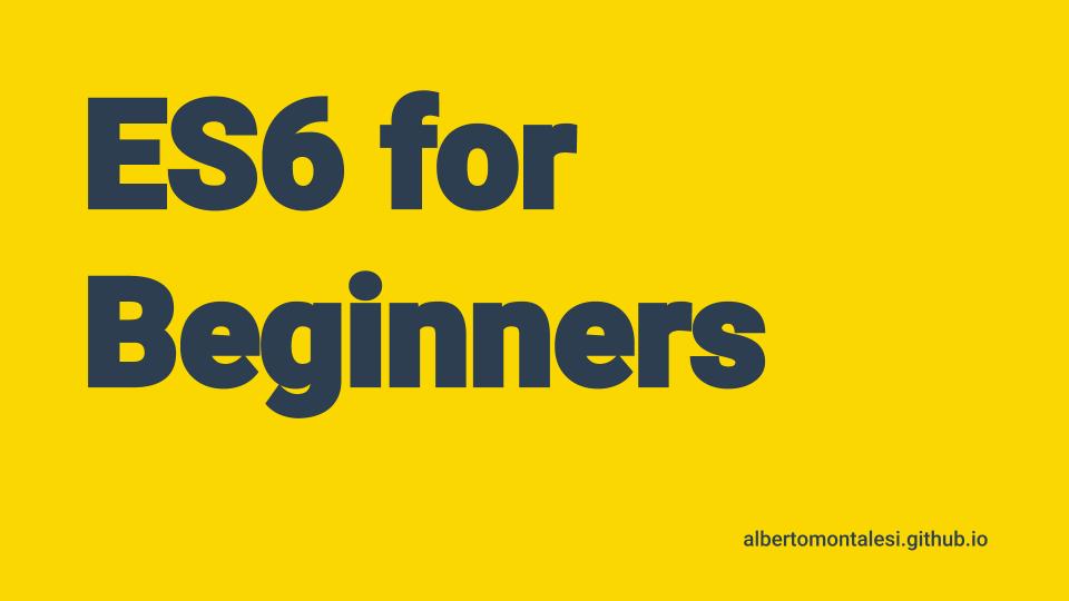 es6 for beginners